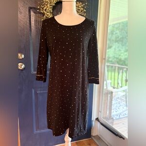 Soma Black and Silver Embellished Sheath Night Gown size M